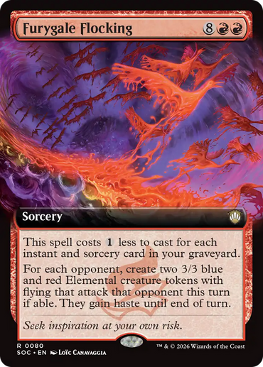 Furygale Flocking (Extended Art) [Secrets of Strixhaven Commander]