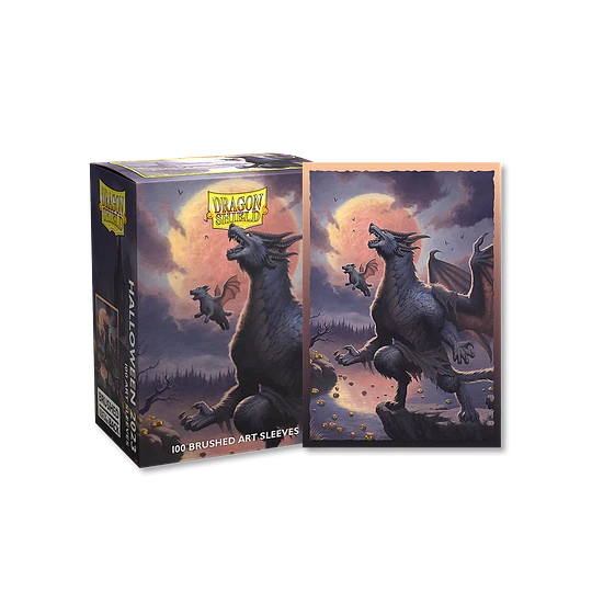 Dragon Shield - Halloween 2023 - 100 Brushed Art - Standard Size