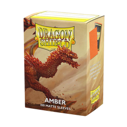 Dragon Shield - 100 Matte Textured Back Sleeves - Amber - Standard Size