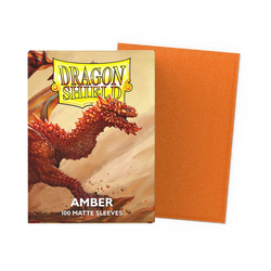 Dragon Shield - 100 Matte Textured Back Sleeves - Amber - Standard Size