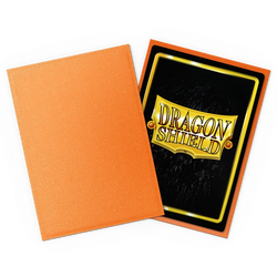 Dragon Shield - 100 Matte Textured Back Sleeves - Amber - Standard Size