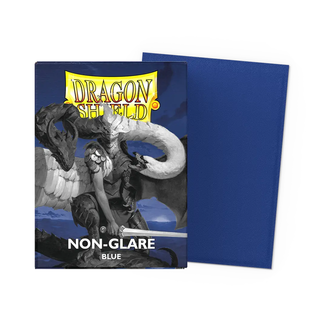 Dragon Shield - 100 Matte Textured Back Sleeves - Blue - Non-Glare - Standard Size