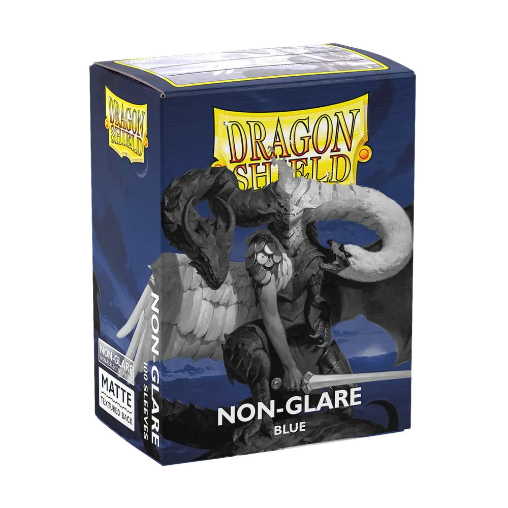 Dragon Shield - 100 Matte Textured Back Sleeves - Blue - Non-Glare - Standard Size