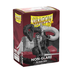 Dragon Shield - 100 Matte Textured Back Sleeves - Blood Red - Non-Glare - Standard Size