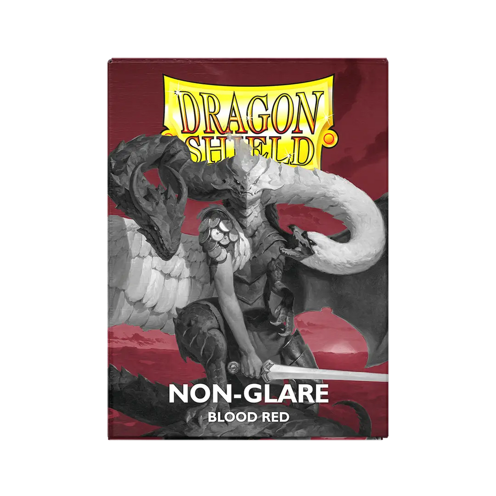 Dragon Shield - 100 Matte Textured Back Sleeves - Blood Red - Non-Glare - Standard Size