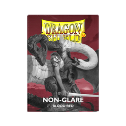 Dragon Shield - 100 Matte Textured Back Sleeves - Blood Red - Non-Glare - Standard Size