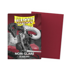 Dragon Shield - 100 Matte Textured Back Sleeves - Blood Red - Non-Glare - Standard Size