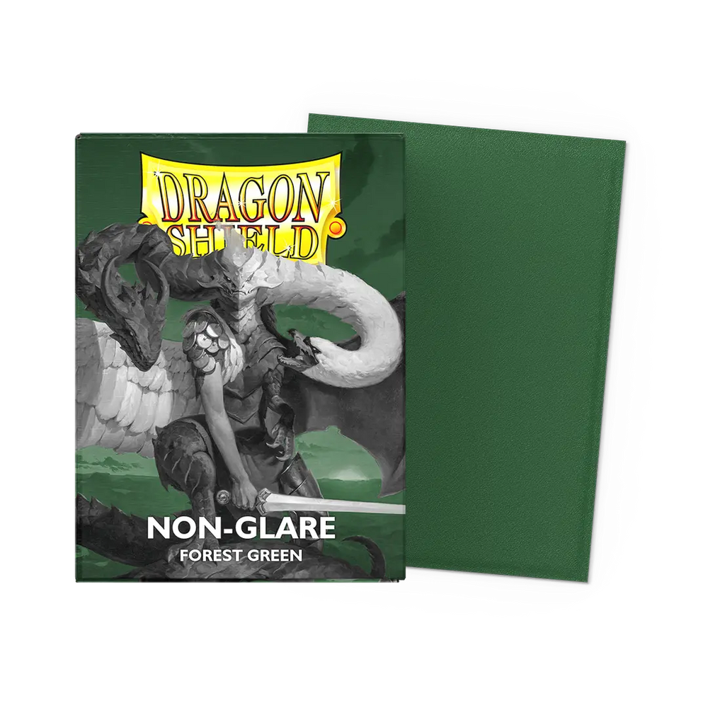 Dragon Shield - 100 Matte Textured Back Sleeves - Forest Green - Non-Glare - Standard Size