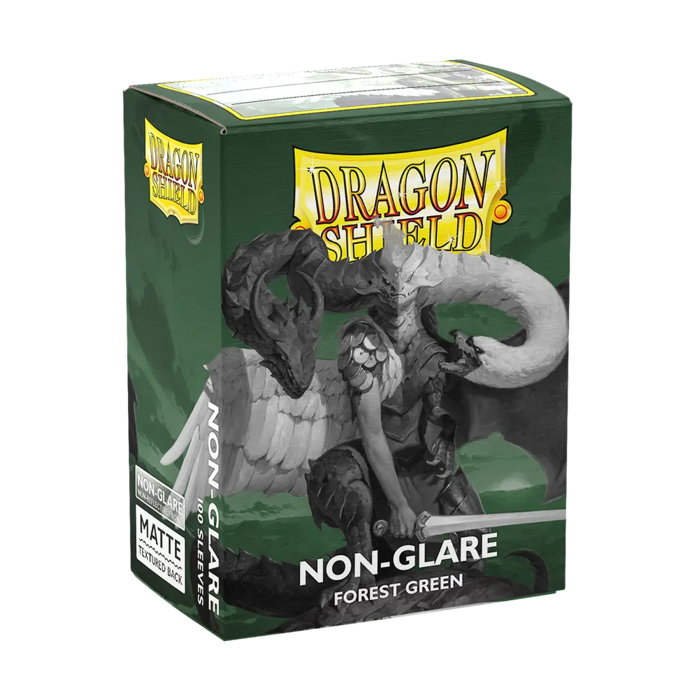Dragon Shield - 100 Matte Textured Back Sleeves - Forest Green - Non-Glare - Standard Size