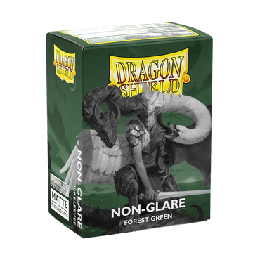 Dragon Shield - 100 Matte Textured Back Sleeves - Forest Green - Non-Glare - Standard Size
