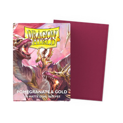 Dragon Shield - 100 Matte Textured Back Dual Sleeves - Pomegranate & Gold - Standard Size