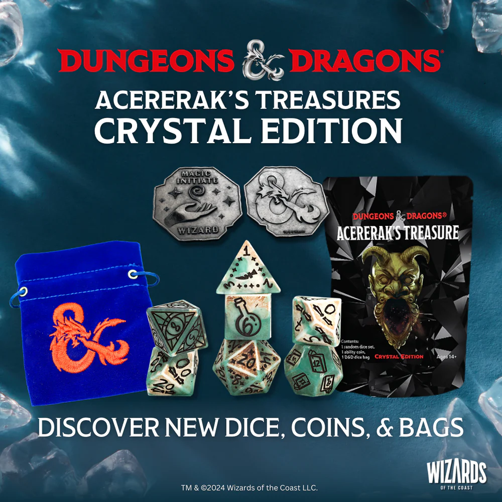 Sirius Dice - D&D Acererak’s Treasure Crystal Edition Dice Set