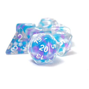 Sirius Dice - Cotton Candy Glowworm Dice Set