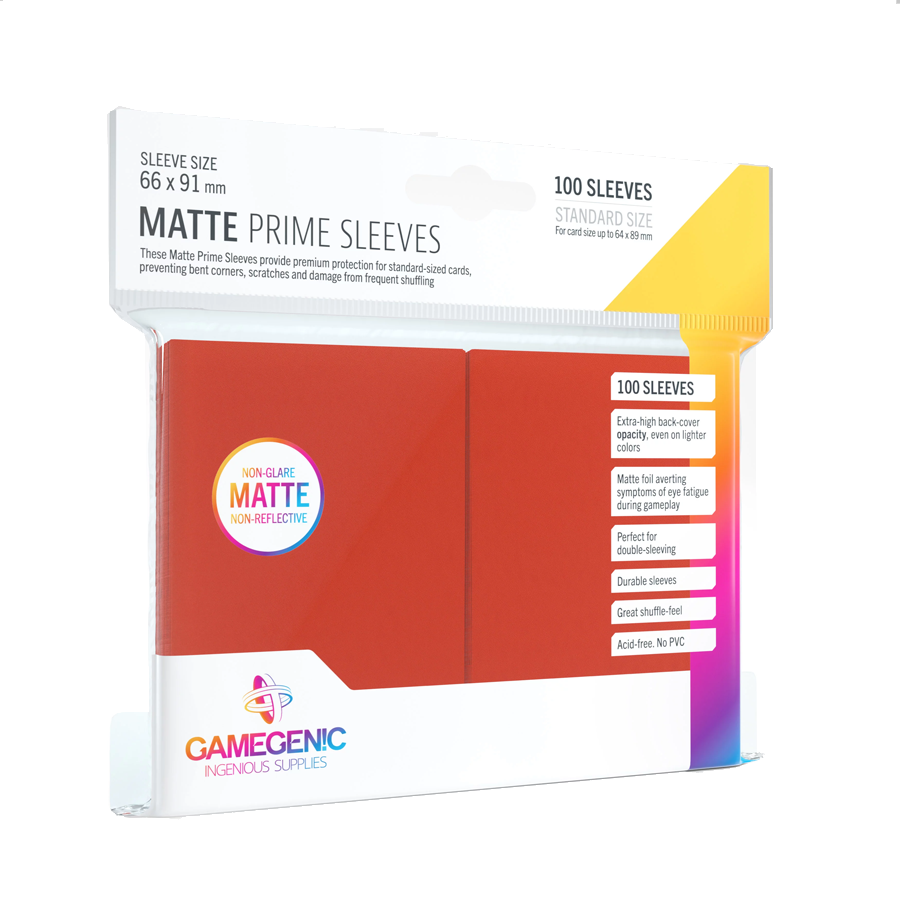 Gamegenic - Matte Prime Sleeves - Red
