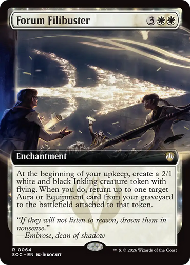 Forum Filibuster (Extended Art) [Secrets of Strixhaven Commander]