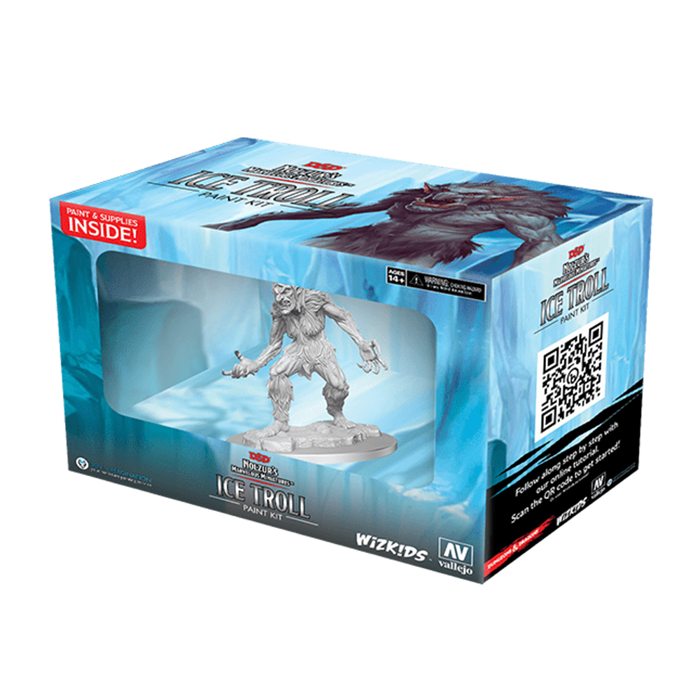 Wizkids D&D Nolzur's Marvelous Miniatures: Ice Troll - Paint Night Kit