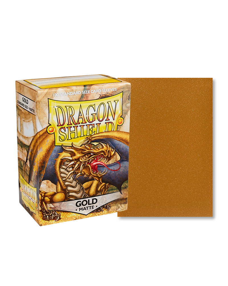 Dragon Shield - Gold - 100 Matte - Standard Size